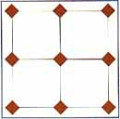 Red and White Mosaic Tiles - Gloss Finish
