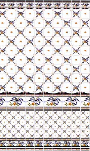 1.Blue Bows Wall Tiles