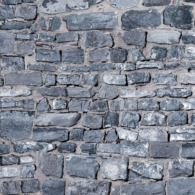 Embossed Grey Stone Wall