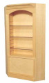 Deluxe Single Corner Display Cabinet with Clear Shelves