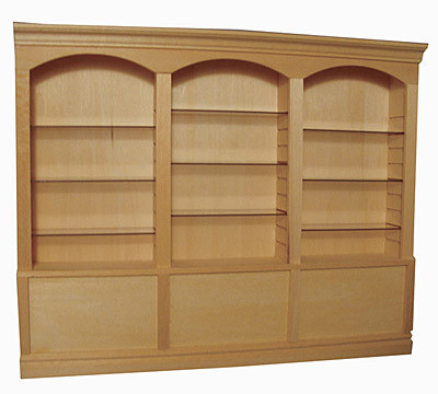 Deluxe Triple Display Cabinet with Clear Shelves